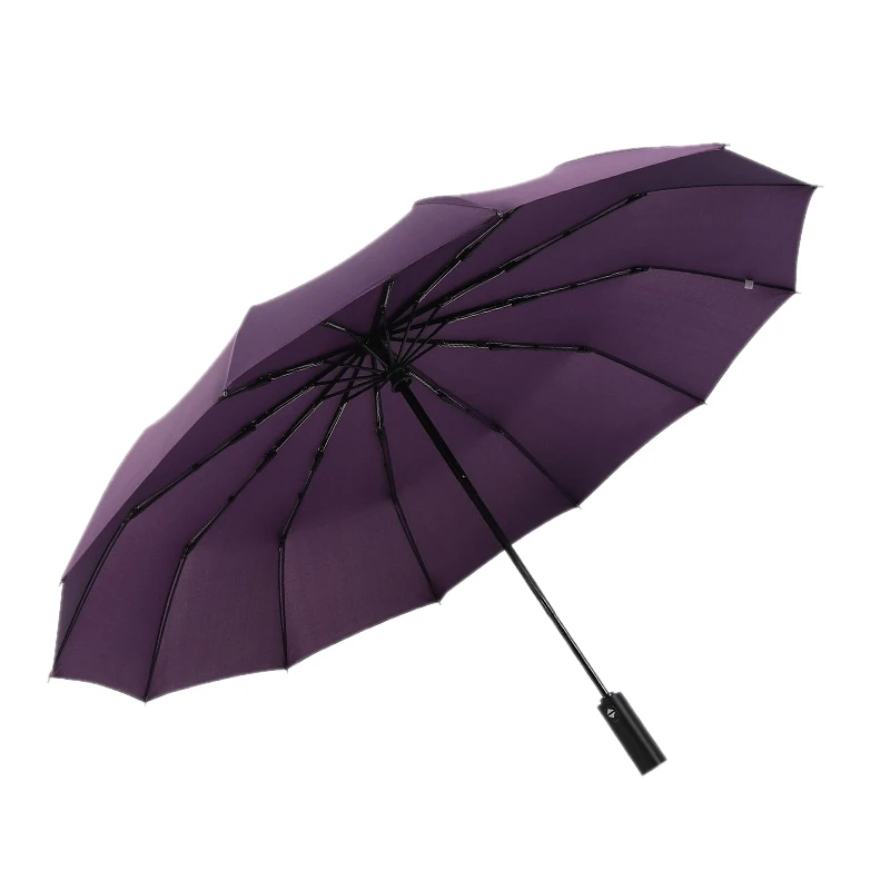 

12 Ribs Handheld Folding Umbrella Windproof Compact Travel,Auto Open/Close Large Rain Umbrellas For Mens Women