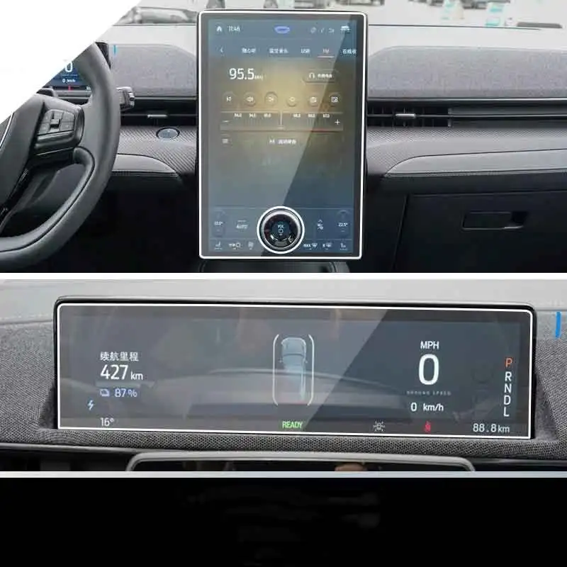 Pantalla de navegación GPS para coche, película protectora de vidrio templado para Interior de coche, accesorios de pegatina, para Mustang mach-e 2021, 15,5 pulgadas