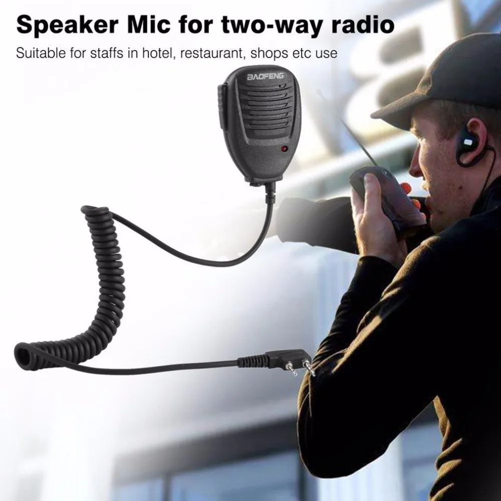 Baofeng UV5R Handheld Microphone Speaker Microphone Suitable For Portable Radio U888S 5R UV82 8D 5RE 5RA Walkie-talkie