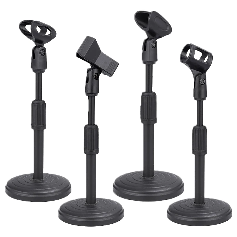 

3PCS Desktop Wired Wireless Microphone Stand Accessories Lifting Bracket 180 Degree Adjustment Weighted Base Microphone Mounts