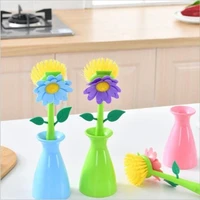 plastic long handle pot washing brush kitchen supplies cleaning tools sink stove cleaning brush