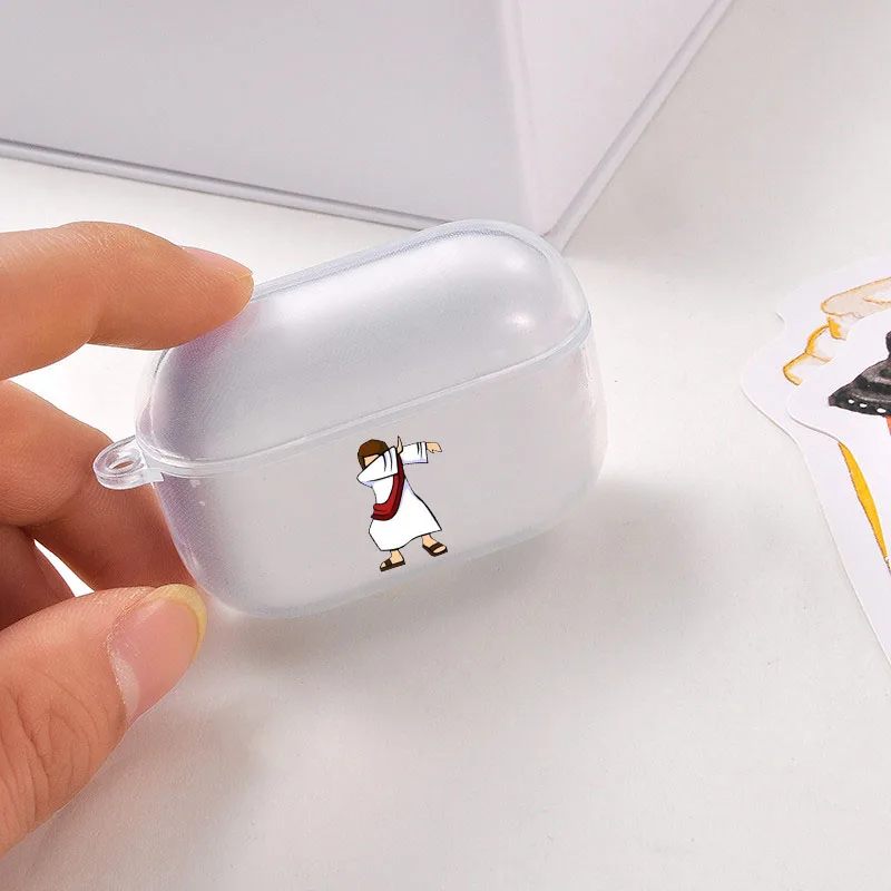 Чехол для наушников Airpods 2/3/Pro/2 с надписью Love Faith рисунком из мультфильма