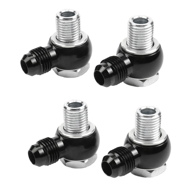 

NEW-4X For 6AN X 1/4 NPSM GM Turbo 350 400 700R4 4L60E Transmission Oil Cooler 90 Degree Banjo Fittings