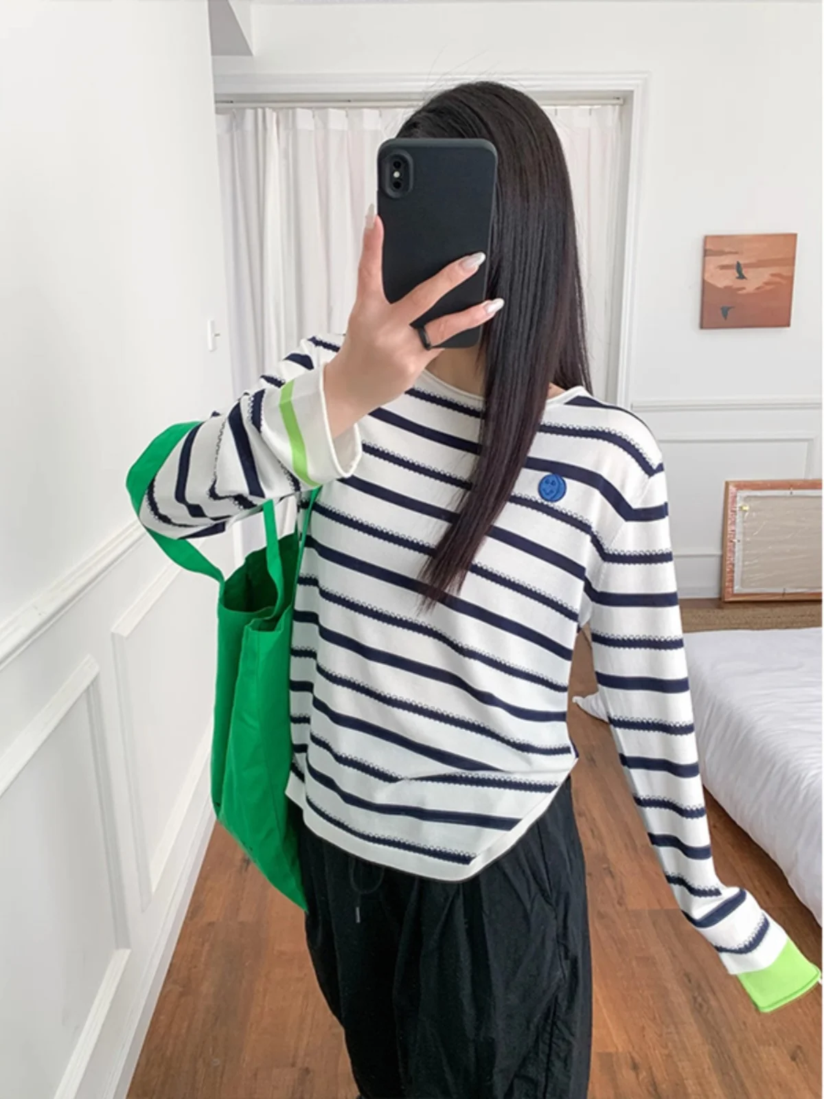 Женская трикотажная рубашка с длинным рукавом тонкая Свободная Повседневная