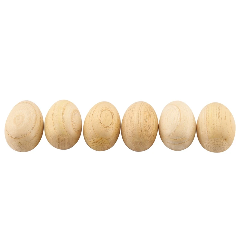 

Set Of 6 Pcs Wooden Percussion Musical Egg Maracas Egg Shakers Musical Instrument Toy For Kids