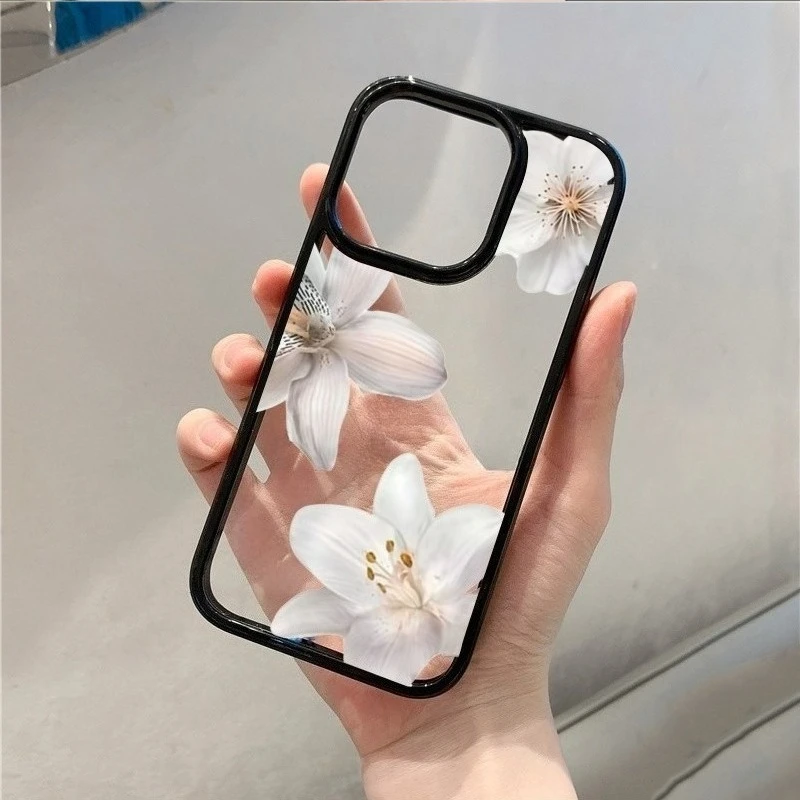 Фото Милый чехол для телефона с вишневым цветком Lily Pearl для Samsung Galaxy S21 S23 S24 Ultra S25 FE A56 A55 A54 A06 A16 A15 A35 A34 5G Cover №2