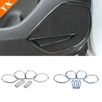 for vauxhall opel corsa e 2019 2022 car door speaker audio horn ring panel cover trim stainless black blue styling accessories