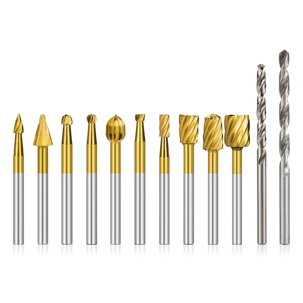 

Набор фрез, комплект из 12 твердосплавных насадок для дрели и металла