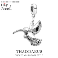 charms hummingbird bird 925 sterling silver pendants fashion jewelry making diy handmade craft for women