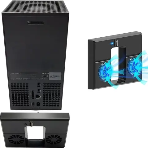 Вертикальный охлаждающий вентилятор для Xbox серии X, подставка с питанием от USB, аксессуары для системы охлаждения с двумя вентиляторами и внешними USB-вентиляторами