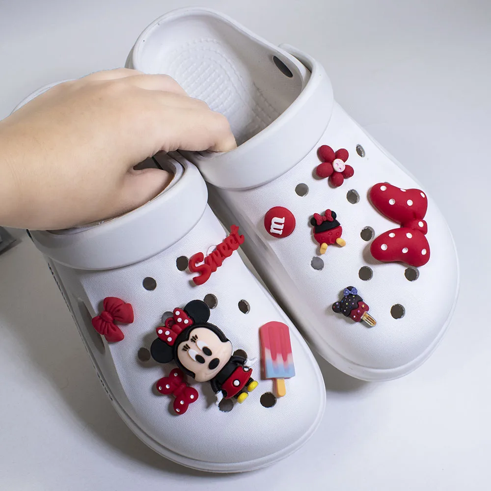 

Cute 3D Minnie Shoe Buckle for Croc Charms for crocs shoe Accessories womens Sandals Clogs Shoes Decoration Girls Party Gift