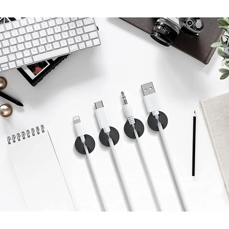 

20Pcs Car Dashboard Phone Cable Manager Charger Line Clasp Fixed Clamp Desk Tidy Organizer Holder Auto Interior Accessories