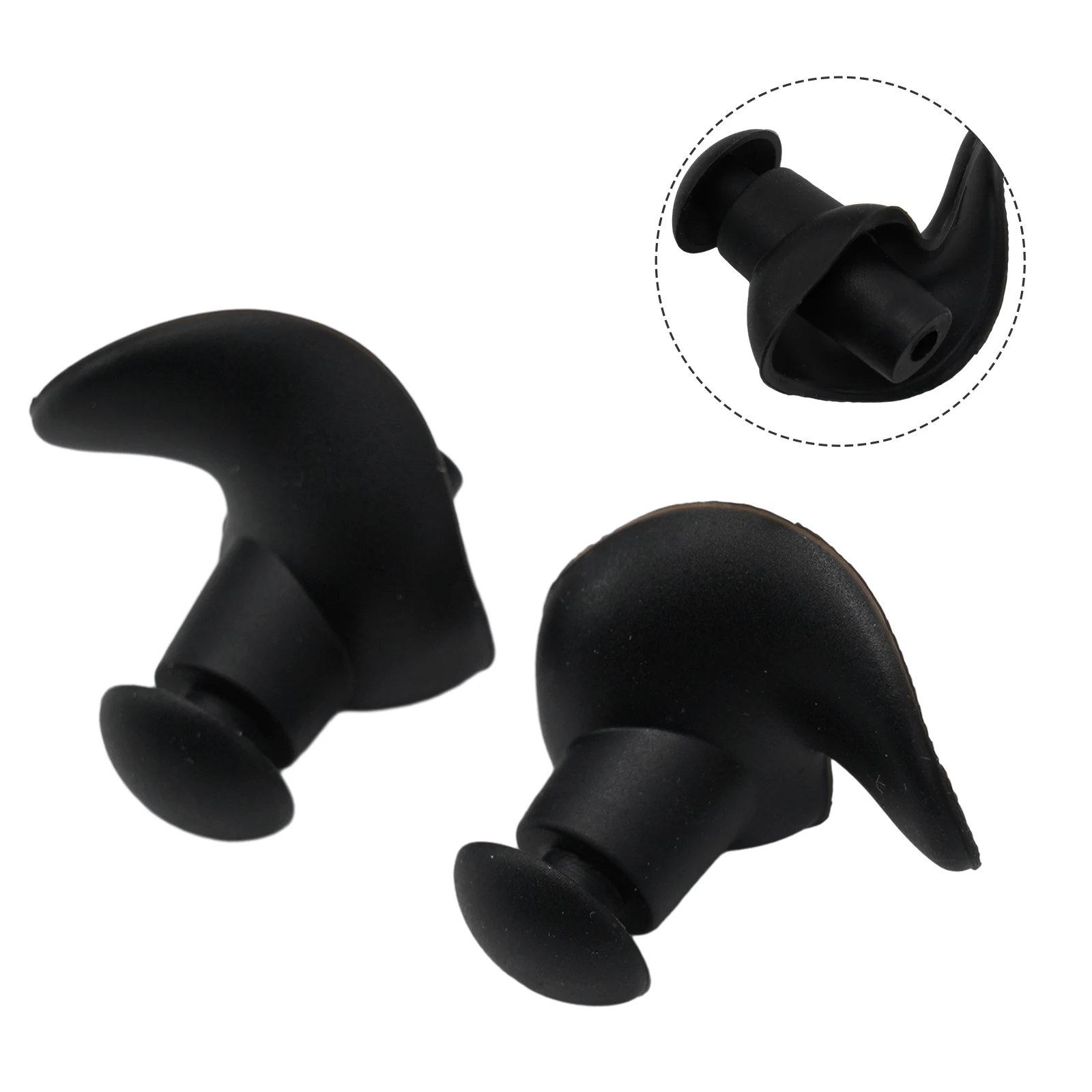 

1 Pair Spiral Earplugs Waterproof Silicone Earplugs Swimming Comfortable Soundproof 3D Modeling Outdoor Water Sports Tools