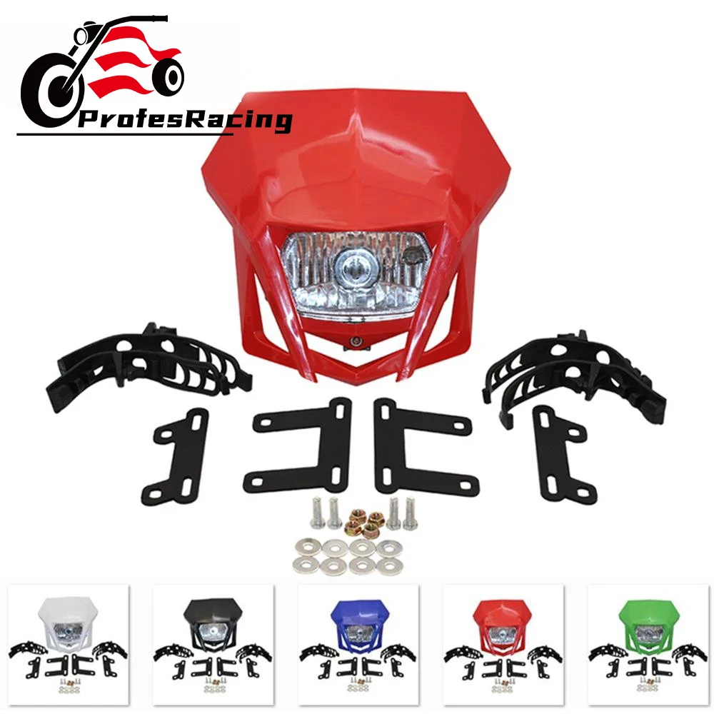 

Motorcycle Universal Headlight Headlamp Fairing Farol De Milha Para Moto Dirt Bike For HONDA XR CRF 150 230 250 450