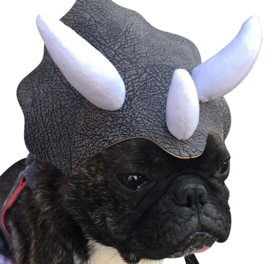 

Triceratops Dinosaur Costume Hats For Cats Hat For Dog Dinosaur Triceratops Bulldog Hat Cap Dog Cap Pet Headgear Costume Dog Hat