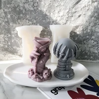 creative rose hand silicone mold ghost claw devil hand diy handmade resin home decorative candlessoap molds for soap making