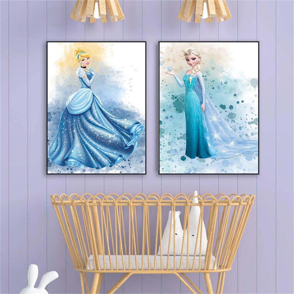 Студийный плакат с изображением принцессы и последнего дракона