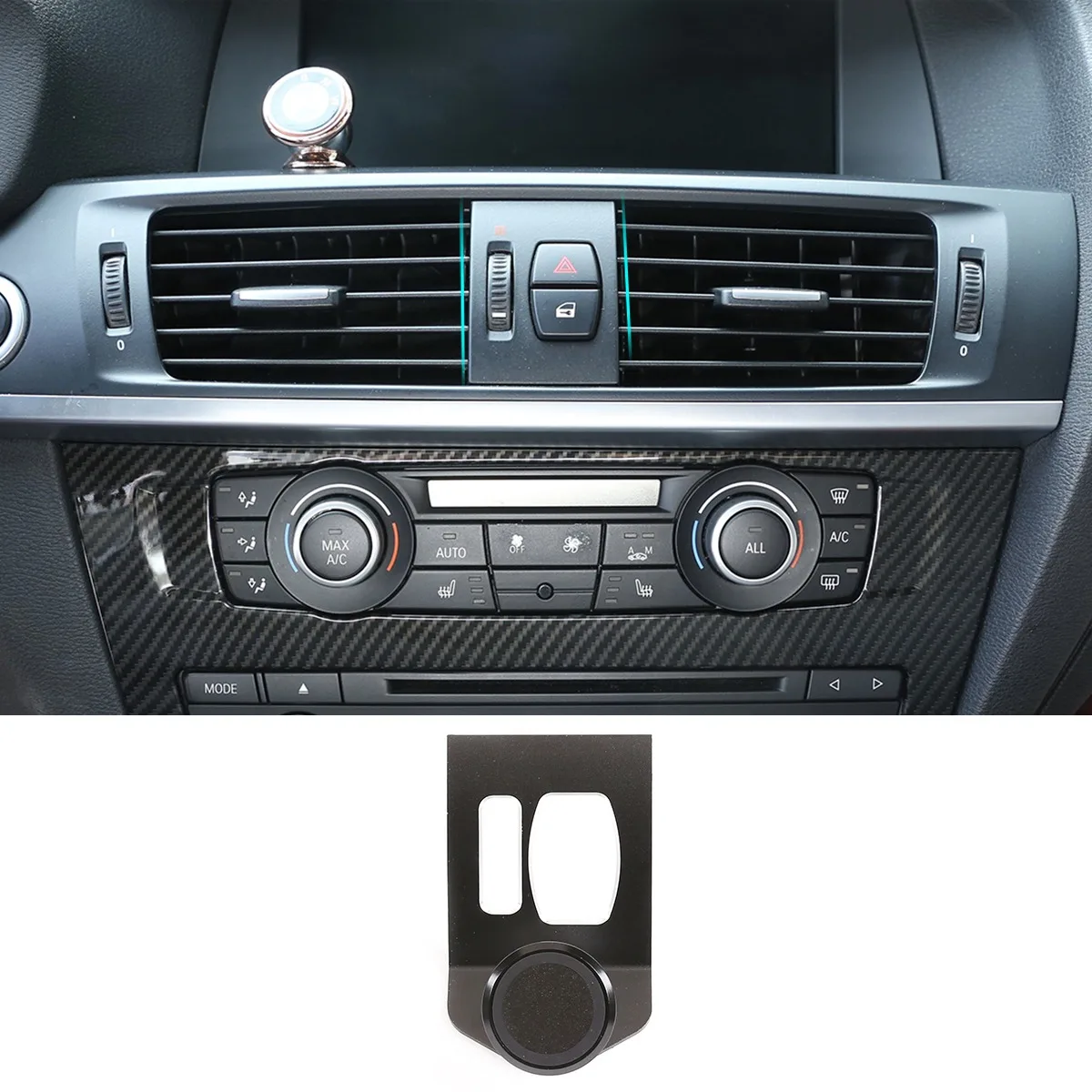 

For BMW X3 X4 F25 F26 2010-2016 Aluminum Alloy Car Air Vent Mobile Phone Holder Interior Moulding Black