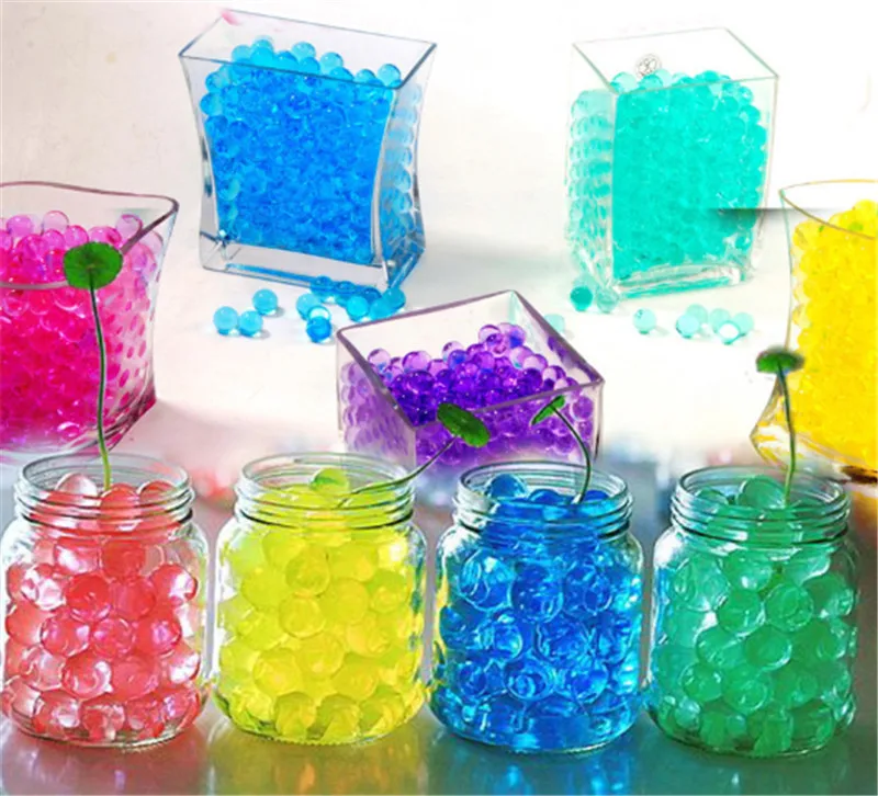 

100 Pcs Crystal Mud Hydrogel Crystal Soil Outdoor Water Beads Vase Soil plant bonsai flowers potted Grow Magic Balls Kid's Toy