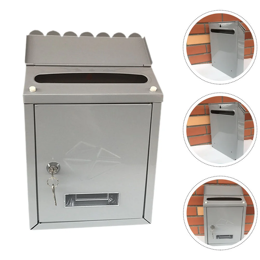 

Wall Mount Tinplate Mail Box For Garden Rain-proof Tinplate Mail Box For Garden Locked Letter Box Post Newspaper Box for Villa