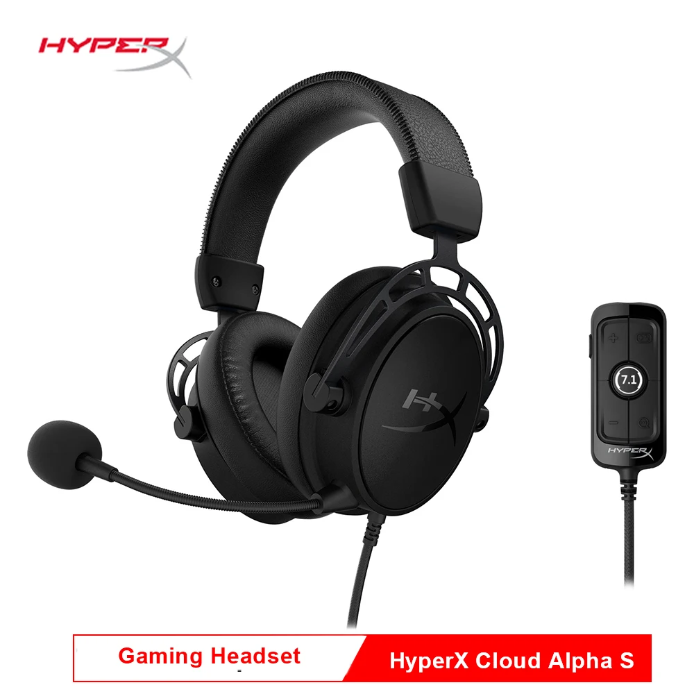 HyperX Cloud Alpha S игровая Проводная гарнитура Virtual 7 1 с объемным звуком