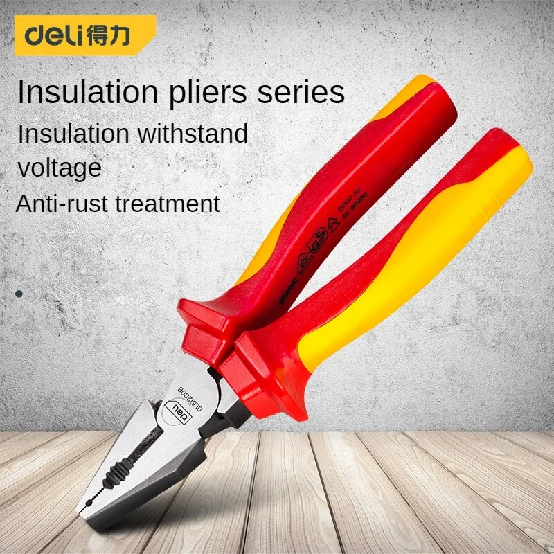 

Deli multi-function tool insulated labor-saving wire pliers Needle-nose pliers for electricians diagonal pliers hand tools