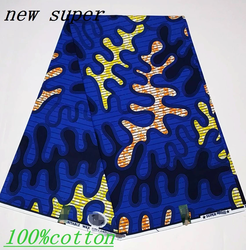 Африканская восковая Ткань 100% хлопок высокое качество африканская ткань с