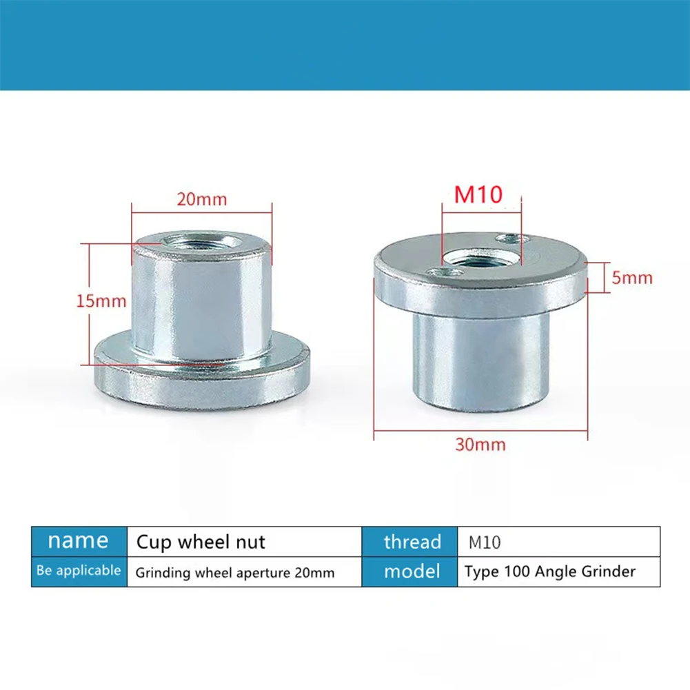 

Cup Grinding Wheel 46 Mesh Large Particles Emery & M10 Nut For Type 100 Angle Grinder Grinding Stone Worn Ax Blades Rotary Tools