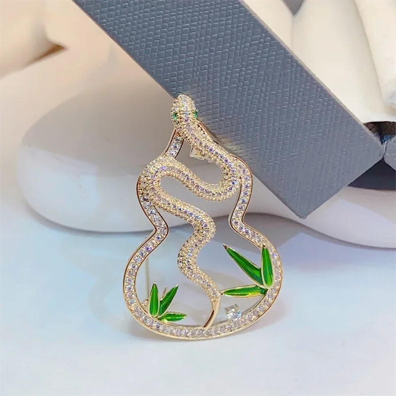 Винтажная женская нагрудная брошь в виде тыквы зодиака китайском стиле элитная с