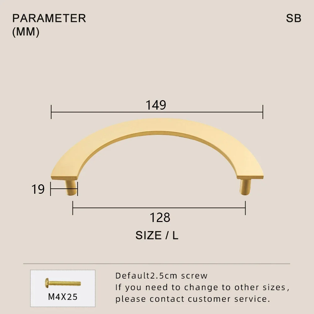 

SAILANKA Латунные мебельные ручки Современные легкие роскошные полукруглые ручки Шкаф Armario Шкаф Gabinete