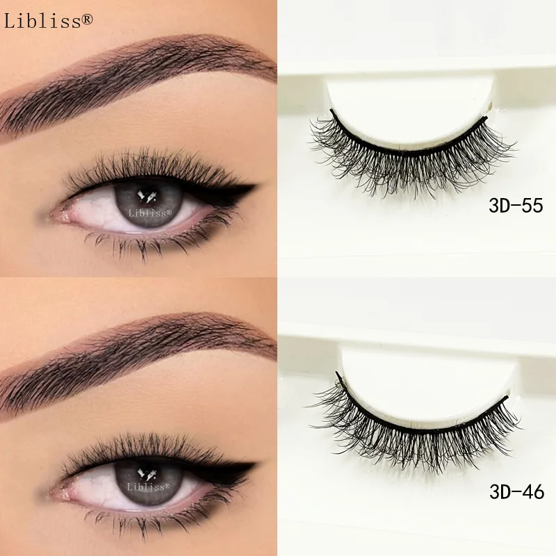 

Libliss False Eyelashes 6D Super Fluffy Wispy Faux Mink Eyelashes Cat/Fox Eye Effect Dramatic Lashes Eyelash Extension Makeup