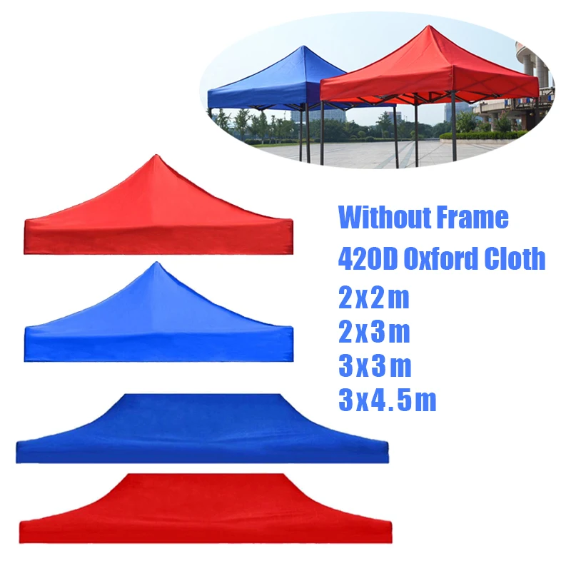 

Outdoor Tent Top Cover Gazebo Roof Replacement Cover Garden Yard Camping Waterproof Awning 420D Oxford Cloth