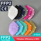 10-200 шт. FFP2 5 слоев CE FPP2 маска для лица FPP2 одобренная Mascarillas fpp2 сертифицированная черно-белая многоразовая маска KN95