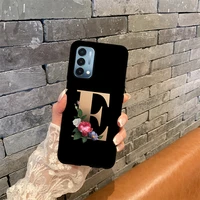 letter flower phone case for oneplus nord 2 ce 5g n200 n100 n10 soft silicone cover for one plus 8t 8 7 t 7t 9 pro 9pro fundas