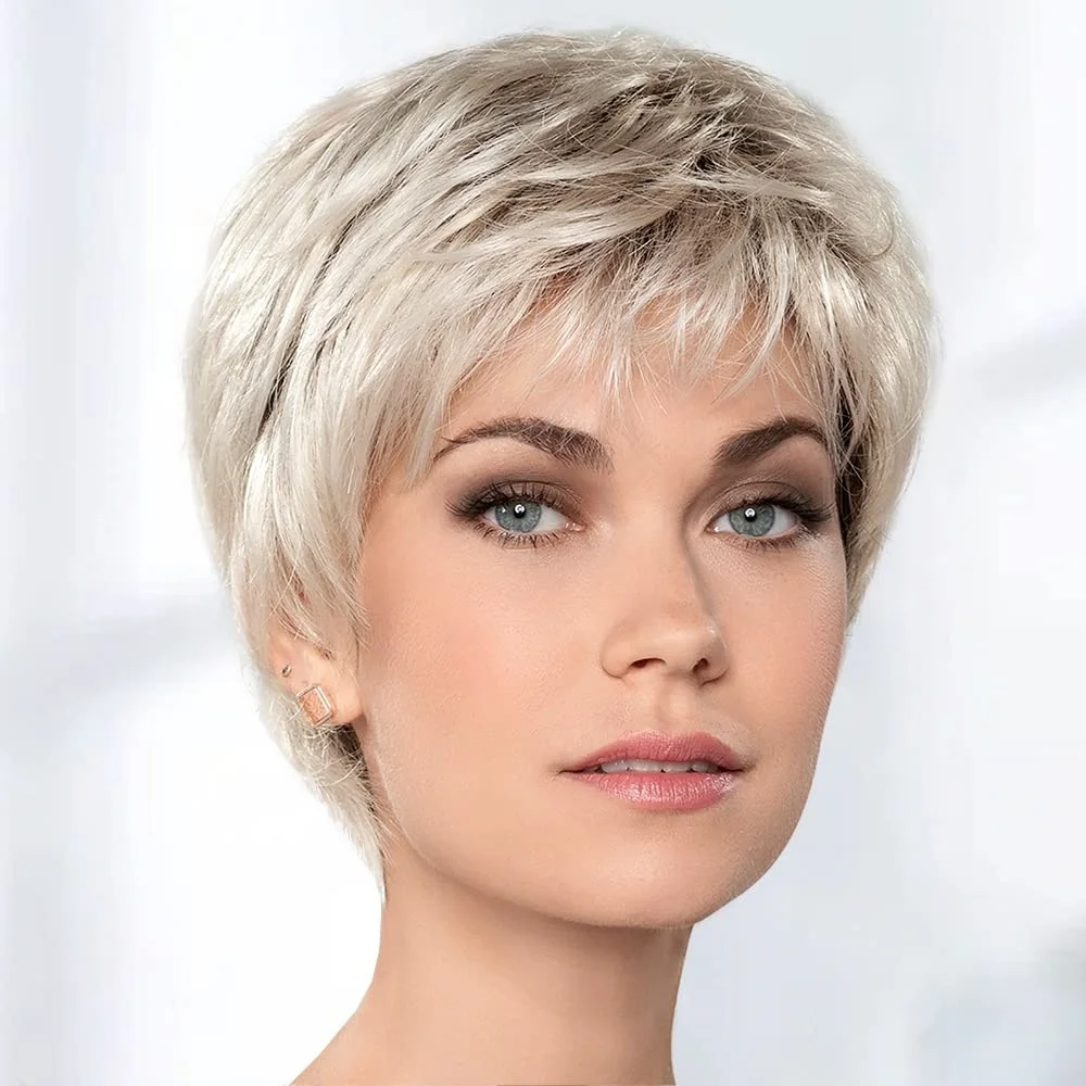 Синтетические парики для белой женщины парик с короткими прямыми волосами