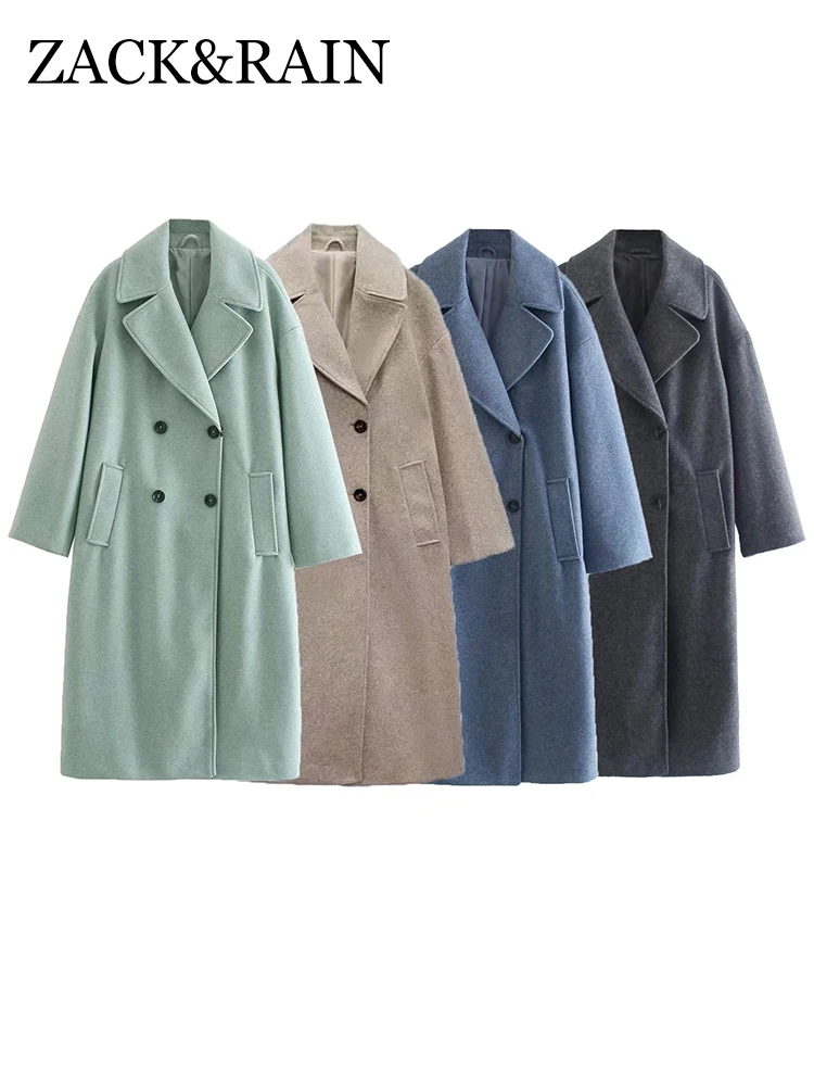 2022 Fall/winter Ladies Warm Long Jacket Retro Casual Loose Female Thick Outwear