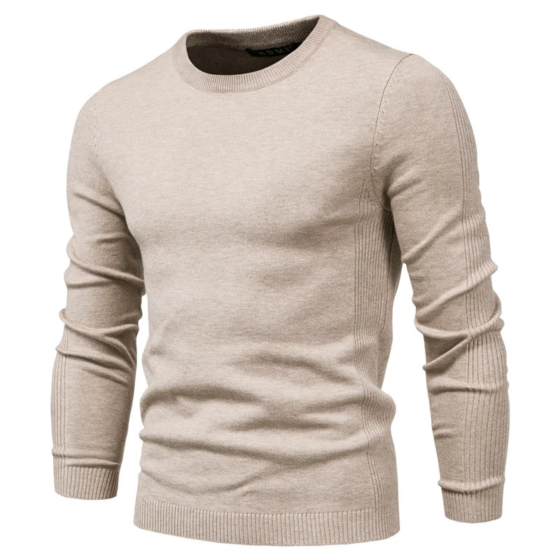 

Men Autumn New Casual Solid Thick wool Cotton Sweater Pullovers Men Outfit Fashion Slim Fit pullover Sweater FD08181154