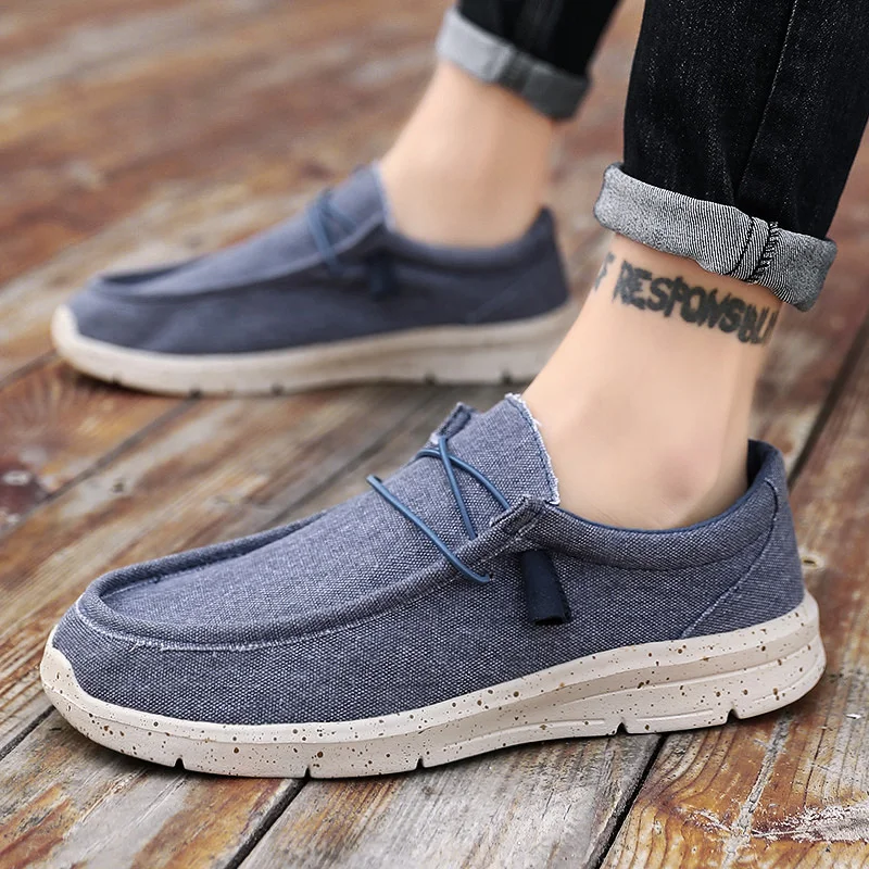 

Classic Blue Spring Summer Mens Canvas Loafers Big Size 48 Casual Men Flats Low Shoes Comfortable Platform Shoes Men Espadrilles