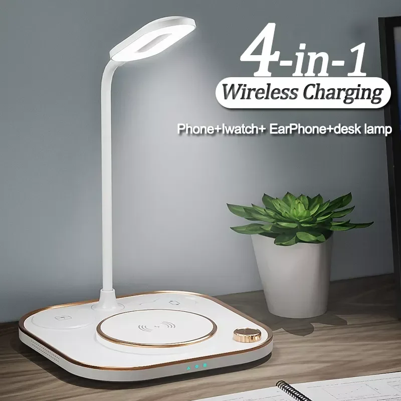 

Wireless Charger Dock Station With Table Lamps 13 12 11 X Fast 15W Wireless Charging Station For IWatch