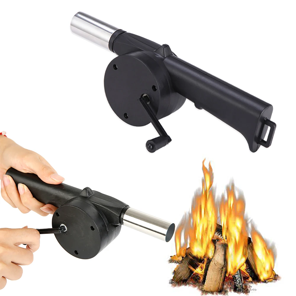 

1pcs Hand-cranked Air Blower Barbecue Fan Mini Portable BBQ Grill Fire Bellows Picnic Camping Accessories Outdoor Tools