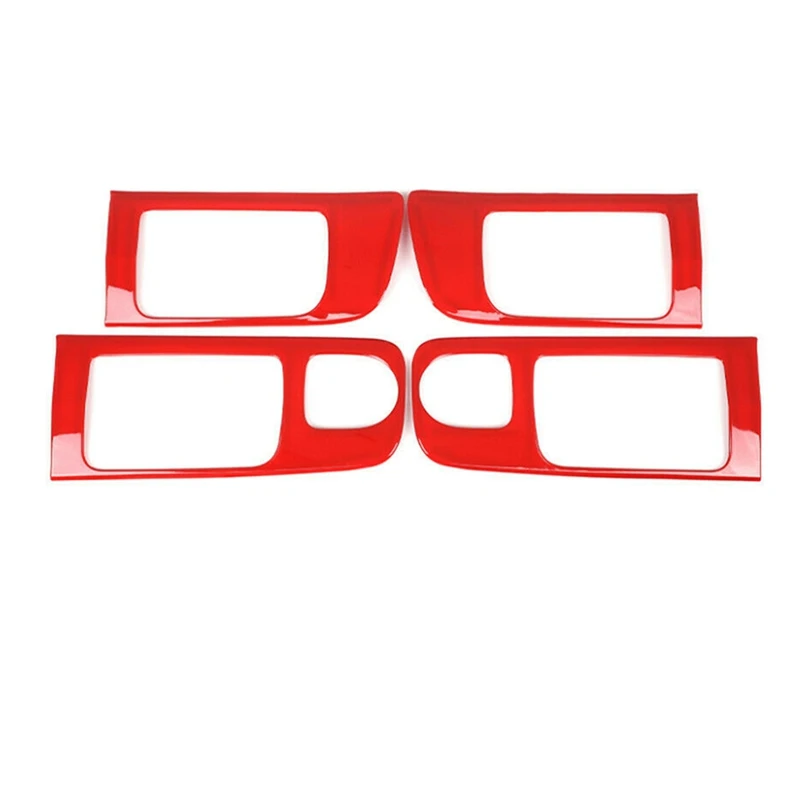 

Car Red ABS Interior Door Handle Bowl Cover Low-Version for Toyota- 2014-2021