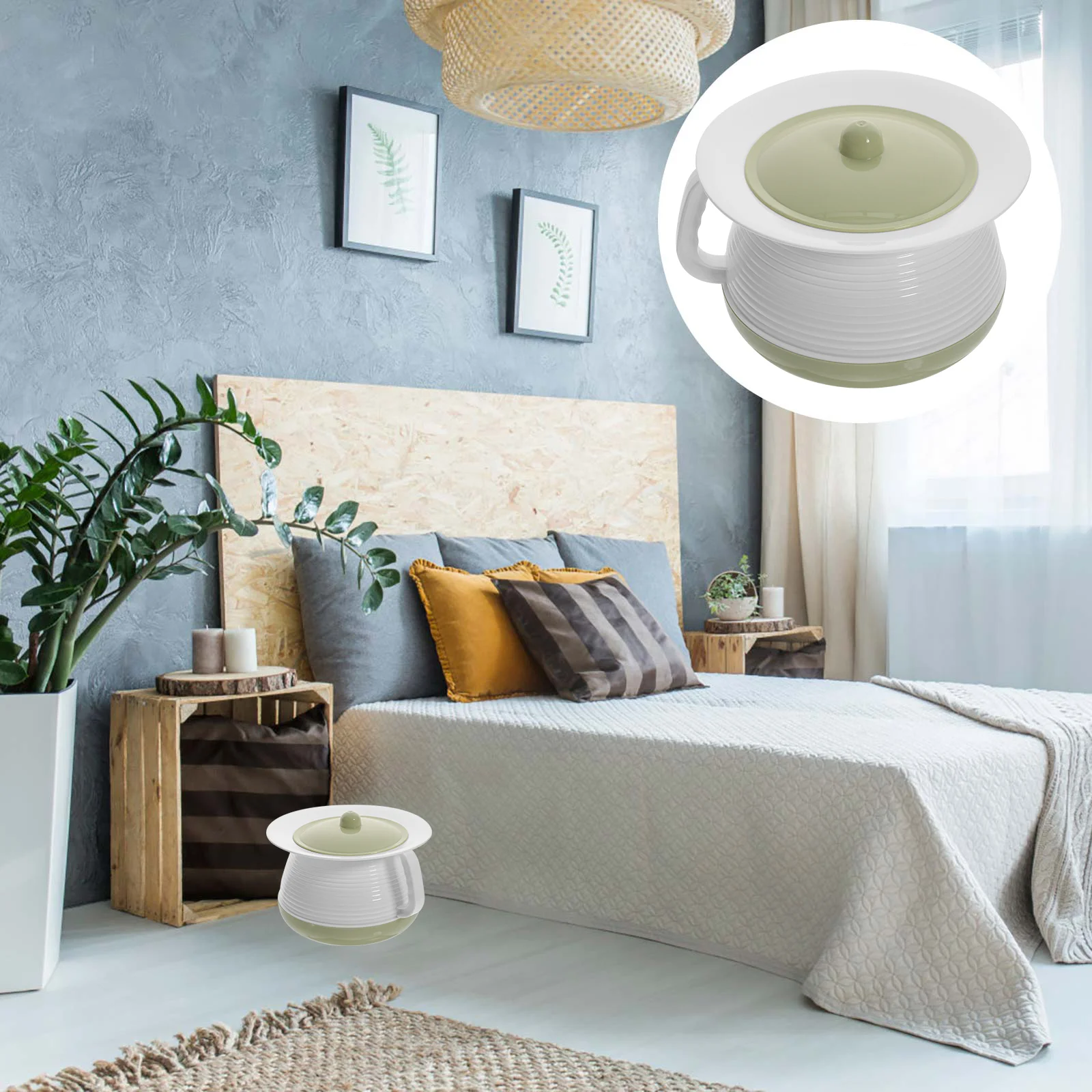 Портативный туалет погремушка кастрюля для писсуара с крышкой пластиковый дома