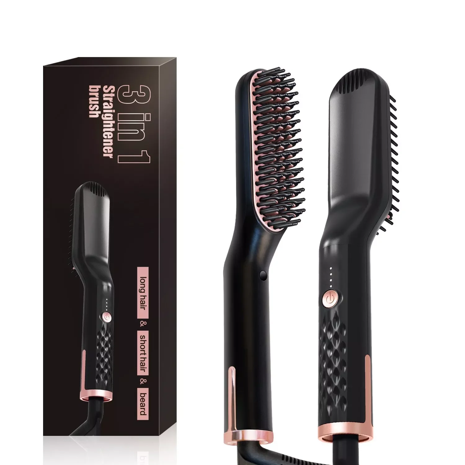 

Men Beard Straightener Hot Heating Comb Electric Hair Brush Mutifunctional Hair Comb Smoothing Iron Hair Straightening Brush