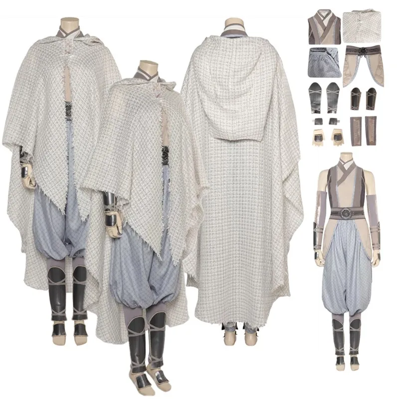 Женский костюм для косплея Asoka фантазийные перчатки накидка наряды на Хэллоуин