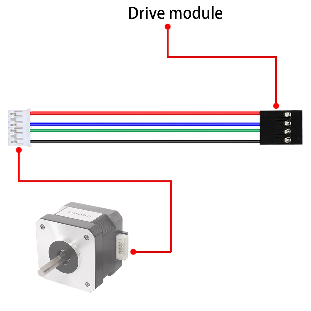 Dupont линия 4pin до 6pin XH2.54 3D принтер NEMA 17 шаговый двигатель кабель DuPont для 42 шагового
