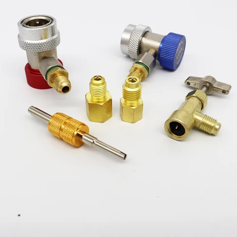 Быстроразъемный соединитель R134, с адаптером для бака и съемником сердечника клапана