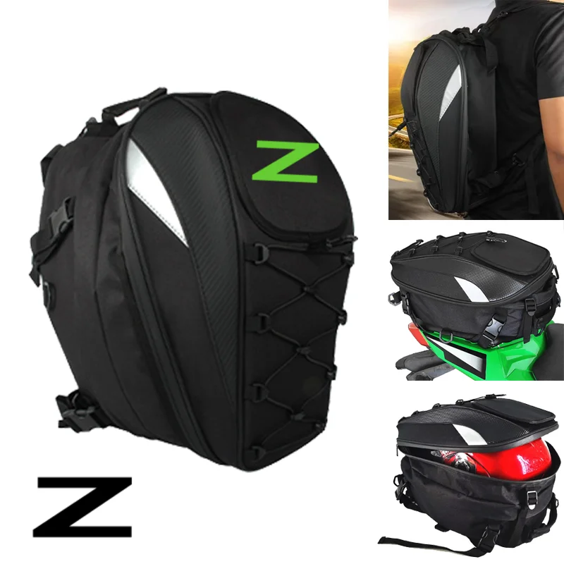 

For Kawasaki Z650 Z750 Z800 Z900 Z1000 Z250 Z400 Rear Motorcycle Backpack Bag Helmet Bag Waterproof Material Knight Tail Bag