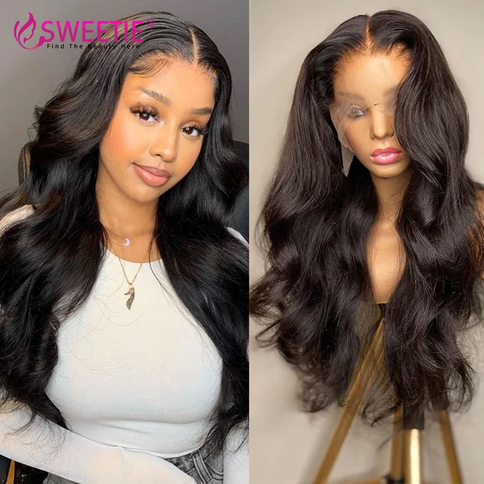 Body Wave Transparent Lace Front Human Hair Wigs Brazilian Remy Hair 13x4 13x6 Lace Frontal Wig Pre Plucked 4x4 Closure Wig