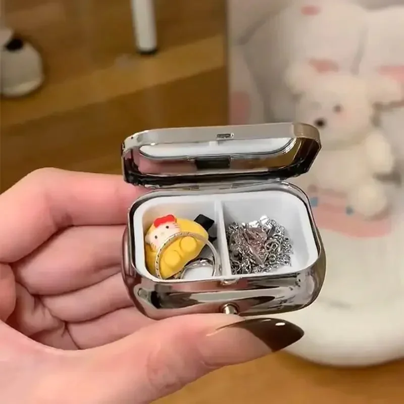 Портативная шкатулка для драгоценностей Hello Kitty милая дорожная коробка хранения