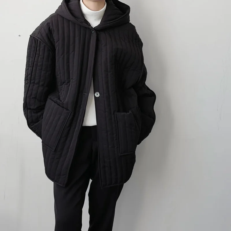 Winter Jacket Men Warm Fashion Thickened Black Hooded Jacket Men Streetwear Korean Loose Thick Short Coat Mens Parker Clothes